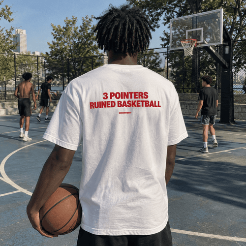 3 Pointers Ruined Basketball — White Tee - SAIDANYWAYS3 Pointers Ruined Basketball — White TeeT-ShirtSAIDANYWAYS