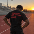 Exercising Just Enough To F*ck & Fight — Black Tee - SAIDANYWAYSExercising Just Enough To F*ck & Fight — Black TeeT-ShirtSAIDANYWAYS