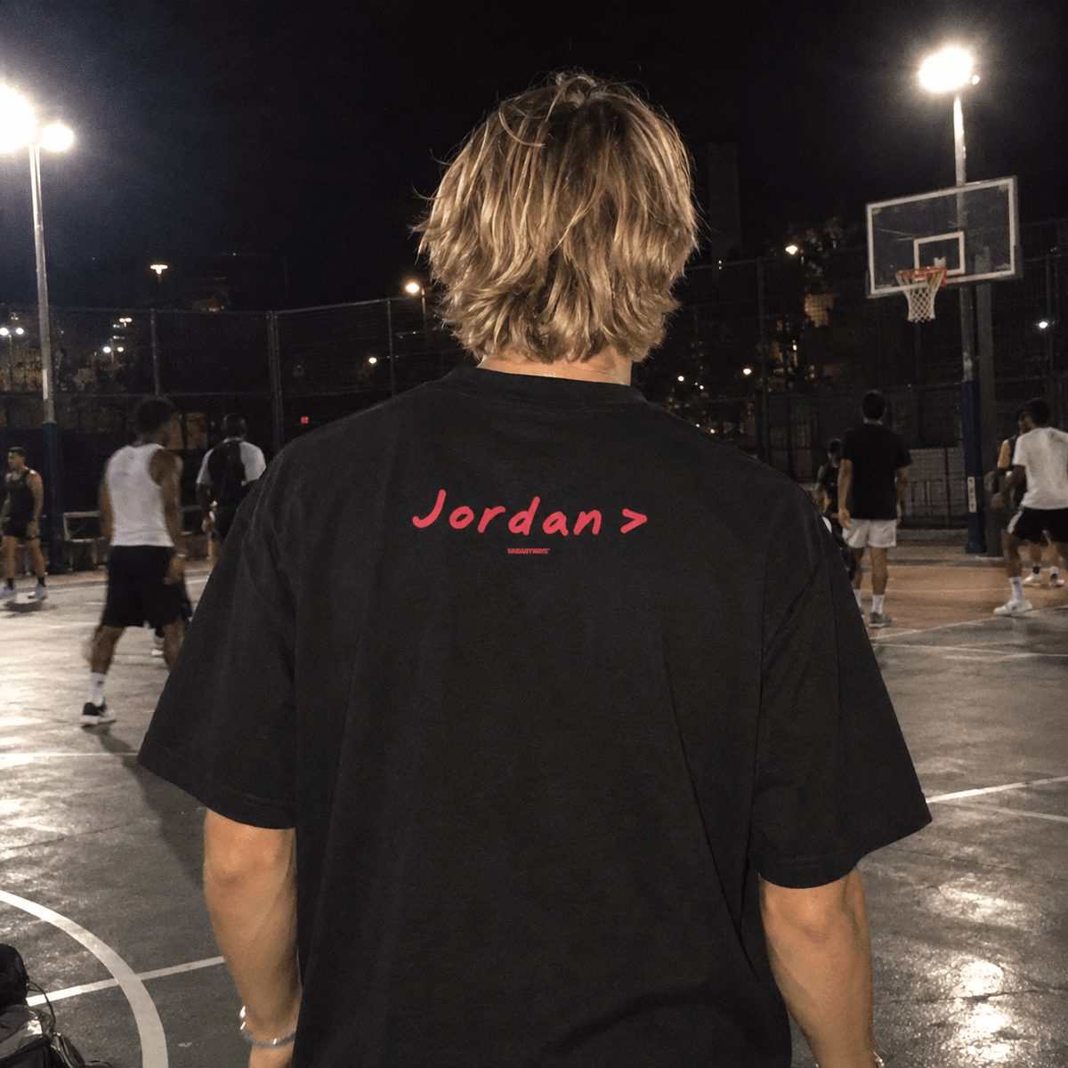 Jordan > Basketball Debate — Black Tee - SAIDANYWAYSJordan > Basketball Debate — Black TeeT-ShirtSAIDANYWAYS