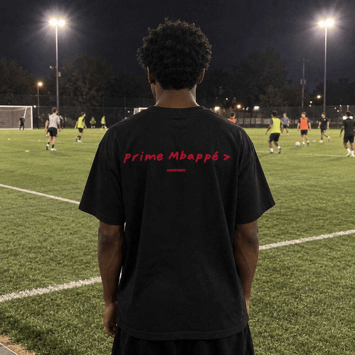 Prime Mbappé > Football Debate — Black Tee - SAIDANYWAYSPrime Mbappé > Football Debate — Black TeeT-ShirtSAIDANYWAYS