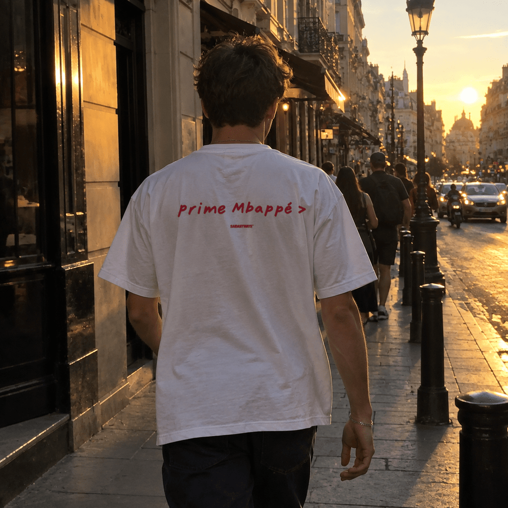 Prime Mbappé > Football Debate — White Tee - SAIDANYWAYSPrime Mbappé > Football Debate — White TeeT-ShirtSAIDANYWAYS