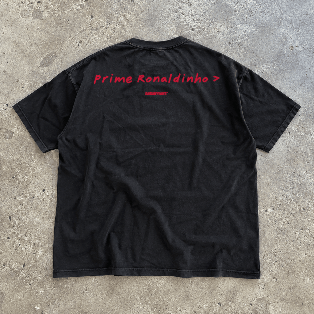 Prime Ronaldinho > Football Debate — Black Tee - SAIDANYWAYSPrime Ronaldinho > Football Debate — Black TeeT-ShirtSAIDANYWAYS
