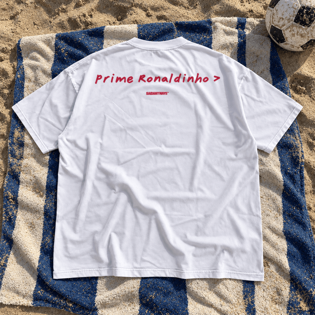 Prime Ronaldinho > Football Debate — White Tee - SAIDANYWAYSPrime Ronaldinho > Football Debate — White TeeT-ShirtSAIDANYWAYS