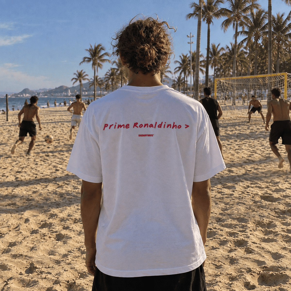 Prime Ronaldinho > Football Debate — White Tee - SAIDANYWAYSPrime Ronaldinho > Football Debate — White TeeT-ShirtSAIDANYWAYS